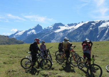 Mountain biking with the Bureau des Guides