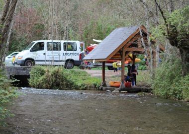 Canoe down the river La Rive