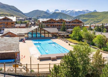 Outdoor heated swimming pool