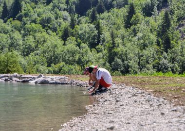 Pond and open-air theater