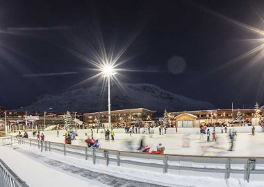 Open-air skating rink