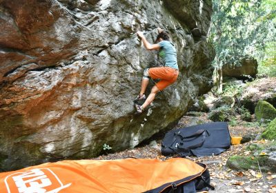 Bouldering or Climbing on a Cliff