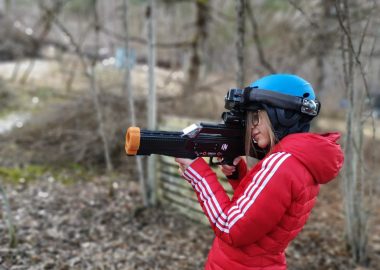 Laser game in the forest