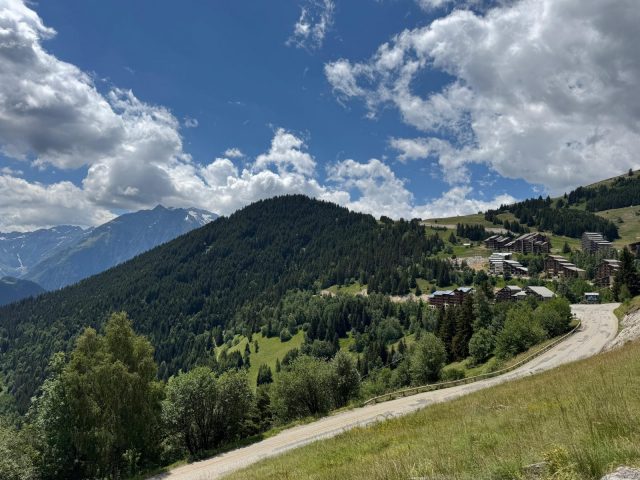 On the trail to the chapel, a view of the Piégut Forest