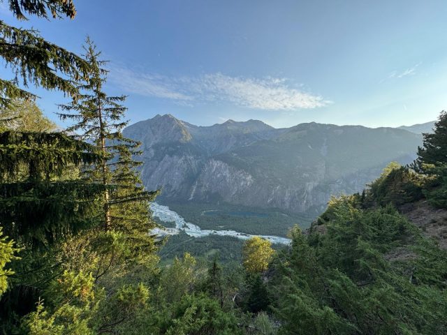 Vénéon Valley and Lake Buclet at sunset