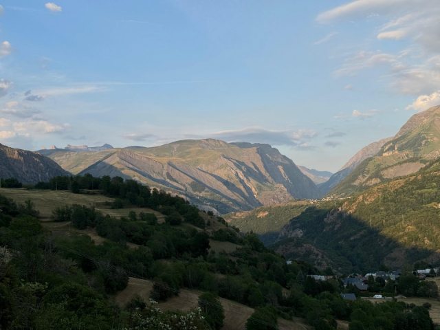 Heading toward Emparis from Le Coin – La Balme at sunset