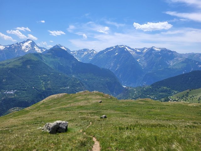 The Écrins Massif as seen from the trail