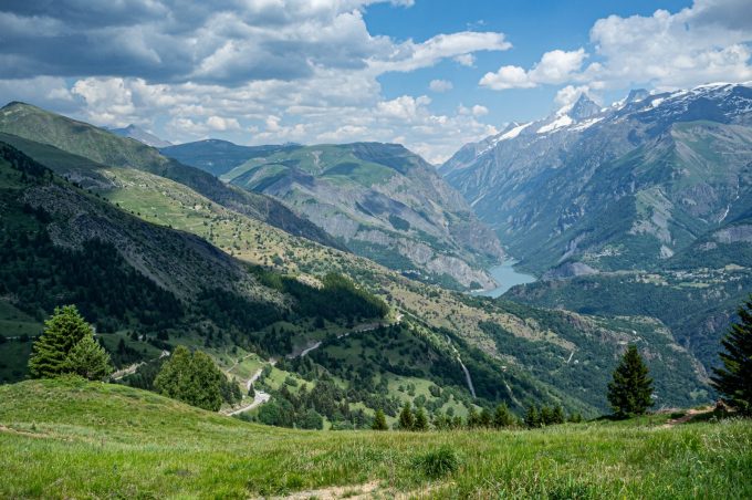 View of La Meije and Lake Chambon from Les Sures